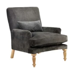 Nkuku Nalla Velvet Armchair - Moss Living Room