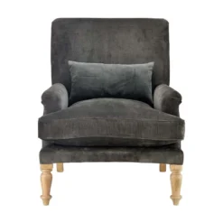 Nkuku Nalla Velvet Armchair - Moss Living Room