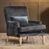 Nkuku Nalla Velvet Armchair - Moss Living Room