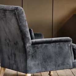 Nkuku Nalla Velvet Armchair - Moss Living Room