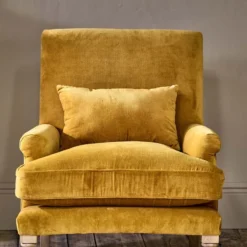 Nkuku Nalla Velvet Armchair - Ochre