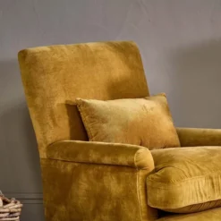 Nkuku Nalla Velvet Armchair - Ochre