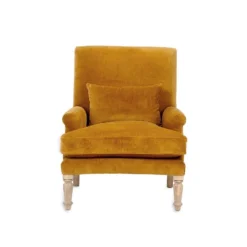 Nkuku Nalla Velvet Armchair - Ochre