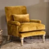 Nkuku Nalla Velvet Armchair - Ochre 2 Nkuku Nalla Velvet Armchair - Ochre