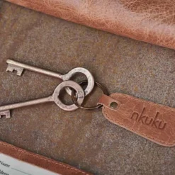 Nkuku Home Accessories Namba Leather Keyring