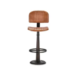 Nkuku Narwana Leather Bar Chair