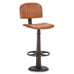 Nkuku Narwana Leather Bar Chair