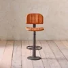 Nkuku Narwana Leather Bar Chair