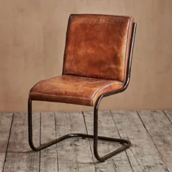 Nkuku Narwana Leather Desk Chair Home Office