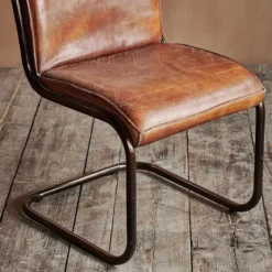 Nkuku Narwana Leather Desk Chair Home Office