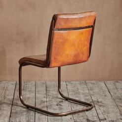 Nkuku Narwana Leather Desk Chair Home Office
