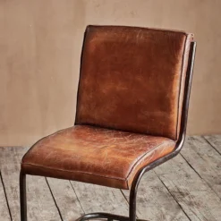 Nkuku Narwana Leather Desk Chair Home Office