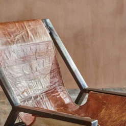 Nkuku Narwana Plain Leather Lounger