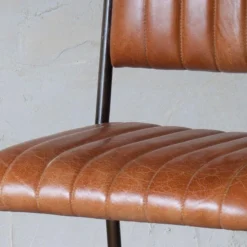Nkuku Narwana Ribbed Leather Dining Chair