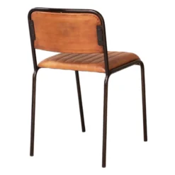 Nkuku Narwana Ribbed Leather Dining Chair