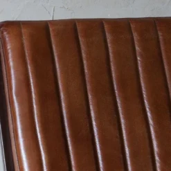 Nkuku Narwana Ribbed Leather Lounger