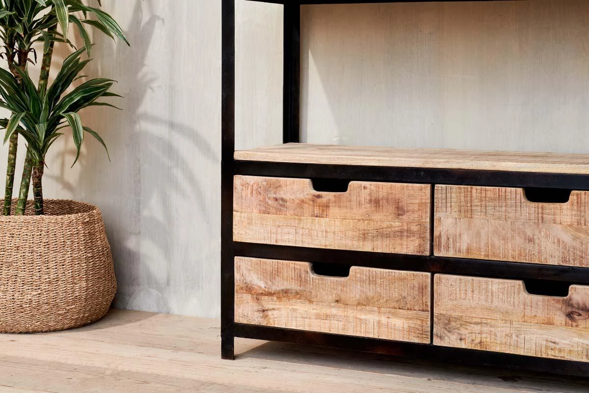 Nkuku Living Room Nermada Shelving Unit 4 Nkuku Living Room Nermada Shelving Unit