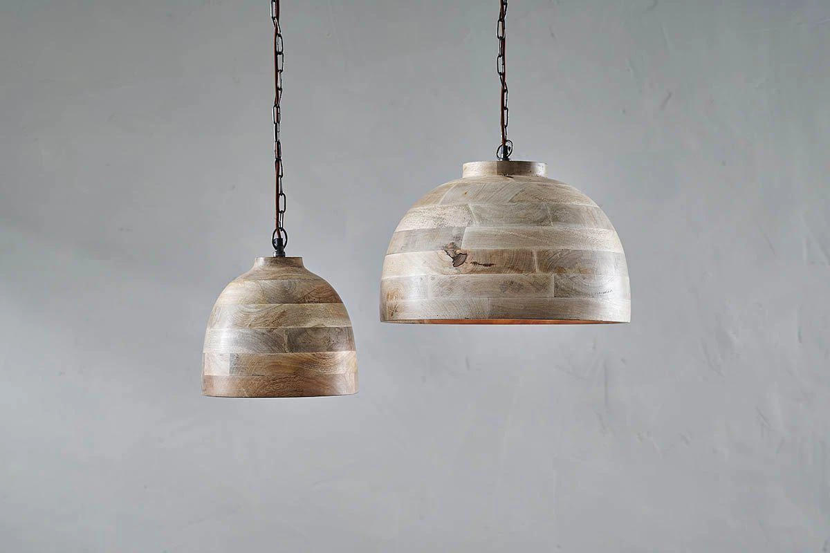Nkuku Nika Mango Wood Pendant - Large Kitchen & Dining Room 4 Nkuku Nika Mango Wood Pendant - Large Kitchen & Dining Room