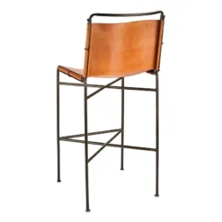 Nkuku Nirmi Leather Sling Back Bar Chair New Arrivals