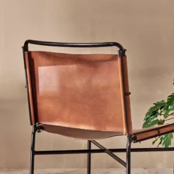 Nkuku New Arrivals Nirmi Leather Sling Back Dining Chair 13 Nkuku New Arrivals Nirmi Leather Sling Back Dining Chair