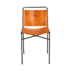 Nkuku New Arrivals Nirmi Leather Sling Back Dining Chair 16 Nkuku New Arrivals Nirmi Leather Sling Back Dining Chair