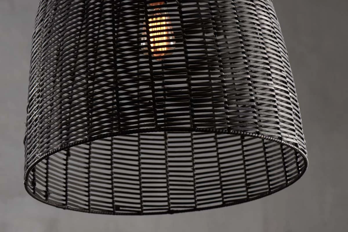 Nkuku Noko Black Wicker Conical Pendant - Large 4 Nkuku Noko Black Wicker Conical Pendant - Large