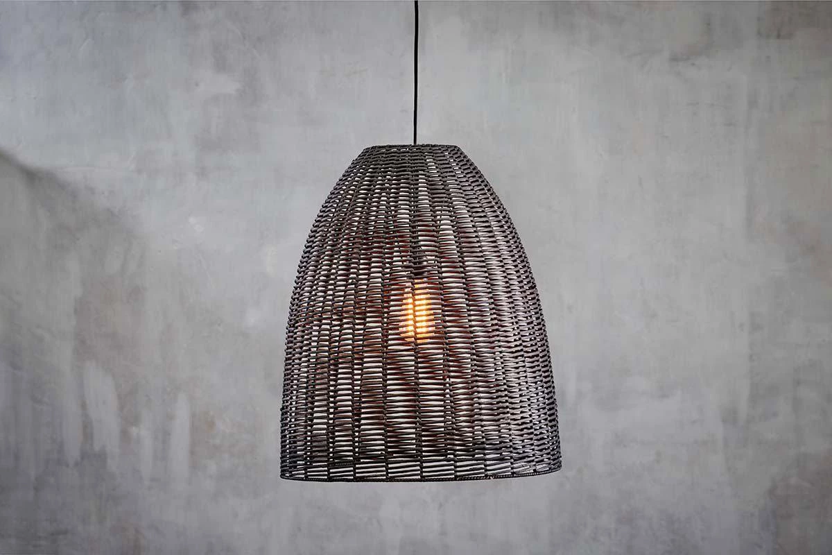 Nkuku Noko Black Wicker Conical Pendant - Large 3 Nkuku Noko Black Wicker Conical Pendant - Large