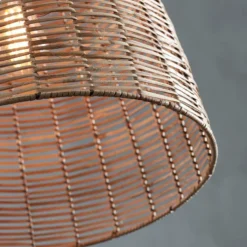 Nkuku Noko Natural Wicker Conical Pendant - Large