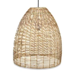 Nkuku Noko Natural Wicker Conical Pendant - Large