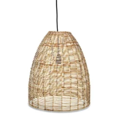 Nkuku Noko Natural Wicker Conical Pendant - Medium