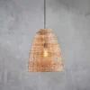 Nkuku Noko Natural Wicker Conical Pendant - Medium