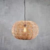 Nkuku Living Room Noko Natural Wicker Round Pendant - Large