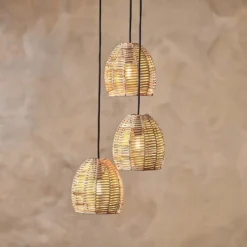 Nkuku Noko Wicker Cluster Pendant Kitchen & Dining Room
