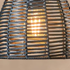 Nkuku Noko Wicker Conical Pendant - Black - Extra Small