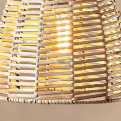 Nkuku Noko Wicker Conical Pendant - Natural - Extra Small Kitchen & Dining Room