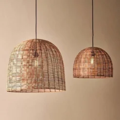 Nkuku New Arrivals Noko Wicker Dome Pendant - Small
