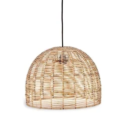 Nkuku New Arrivals Noko Wicker Dome Pendant - Small