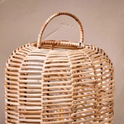 Nkuku Noko Wicker Lamp - Extra Small Bedroom