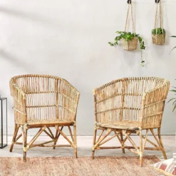 Nkuku Living Room Nokpul Rattan Armchair