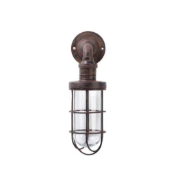 Nkuku Obere Caged Outdoor Light - Rust
