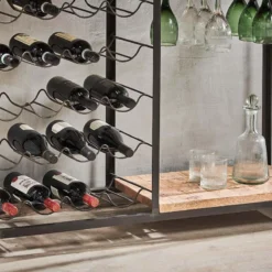 Nkuku Obra Bar With Wine Glass Storage