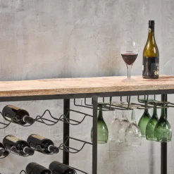 Nkuku Obra Bar With Wine Glass Storage