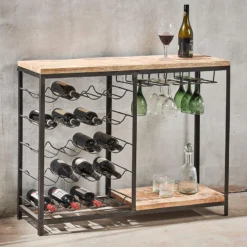 Nkuku Obra Bar With Wine Glass Storage