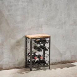 Nkuku Obra Industrial Wine Rack - Small Storage & Shelving