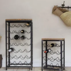 Nkuku Obra Industrial Wine Rack - Small Storage & Shelving