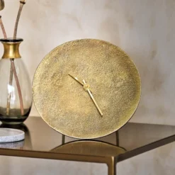 Nkuku Okota Standing Clock - Antique Brass