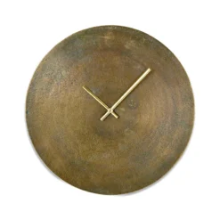 Nkuku Home Accessories Okota Wall Hung Clock - Antique Brass