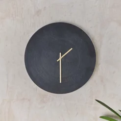 Nkuku Okota Wall Hung Clock - Black Home Accessories