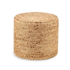 Nkuku Ondal Round Braided Hemp Side Table