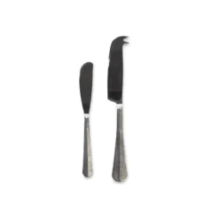 Nkuku Osko Cheese & Butter Knife Set - Brushed Silver (Set Of 2) Tableware
